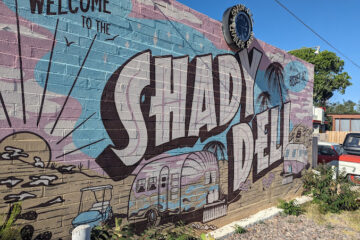 The mural at the shady dell trailer park