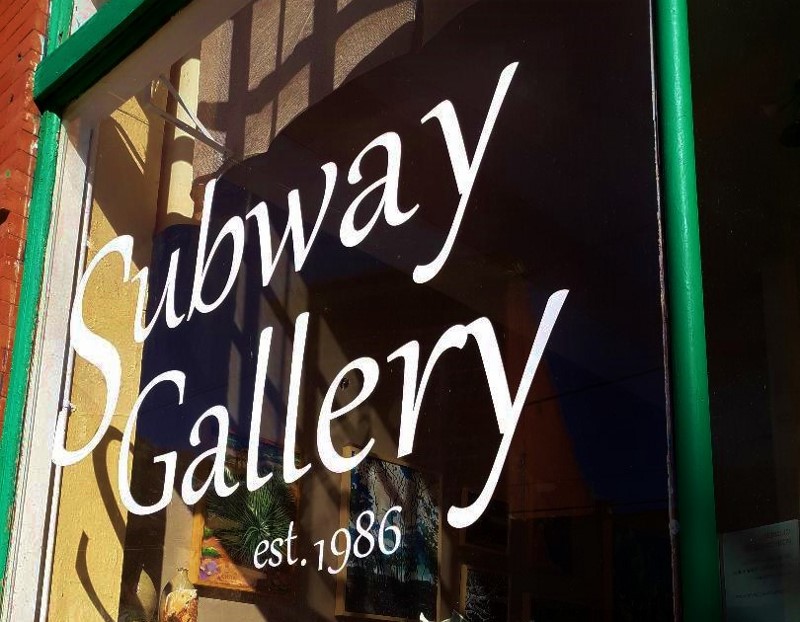 Subway Gallery window sign