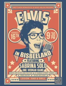 9 pm start time for Elvis in Bisbeeland poster